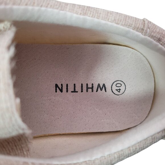 WHITIN Men's Wide Slip-On Loafers Ultra-Light Beige Casual Shoes Size 40 (8) - Picture 8 of 9